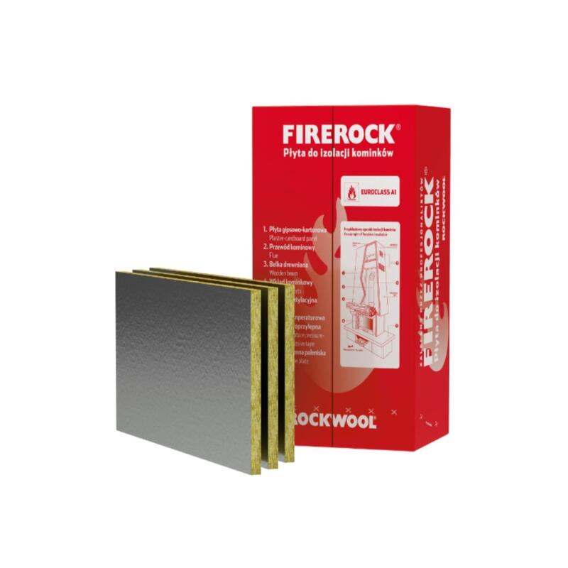 Rockwool Firerock Ugunsizturīgas akmens vates plāksnes kamīniem 25x600x1000mm, iepak. 6m2 - Image 1