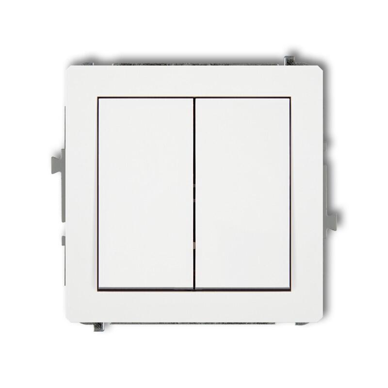 DECO Divu shēmu spiedpogas mehānisms (divkārša spiedpoga bez piktogrammām, kopīgs barošanas avots) - Image 1