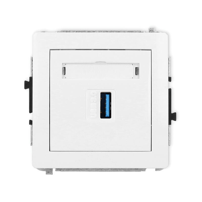 DECO USB A-B 2.0 vienas ligzdas mehānisms, bez apraksta lauka - Image 1