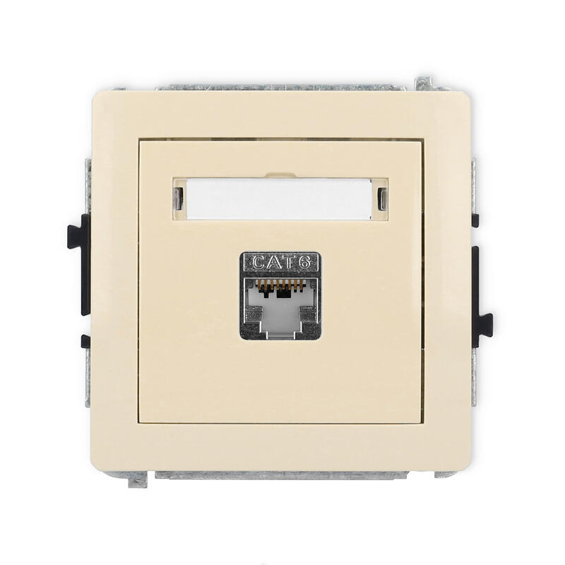 DECO Vienas datora ligzdas mehānisms 1xRJ45, 5e kat., ekranēts, 8 kontakti - Image 1