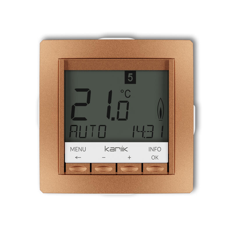 DECO Universāls elektroniskais nedēļas temperatūras regulatora mehānisms (balts fona apgaismojums) - Image 1