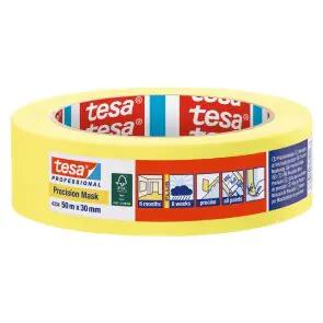 Tesa 4334 Precision Mask Krāsotāju lente iekšdarbiem, dzeltena, 50mm x 50m - Image 1