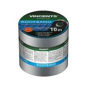 Vincents Polyline Roofband Bitumena blīvējoša lente Alumīnija 5cm x 10m - Image 1