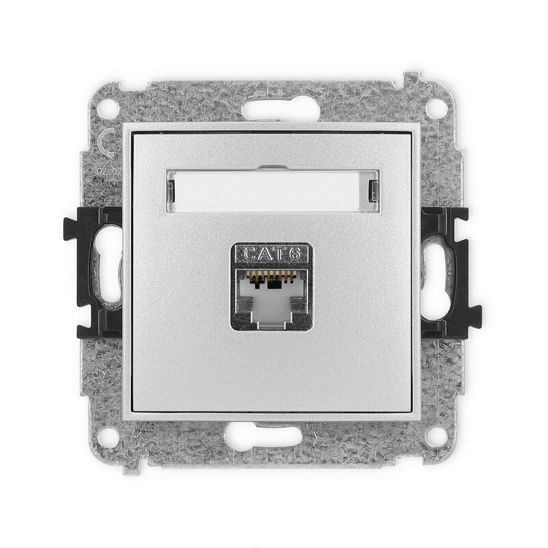 ICON Viena datora ligzdas mehānisms 1xRJ45, kat. 6, ekranēts, 8 kontakti - Image 1