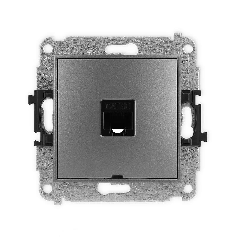 ICON Vienas datora ligzdas mehānisms 1xRJ45, 5e kat., 8 kontaktu, bez apraksta lauka - Image 1