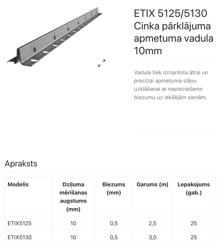RW 5130 ZN apmetuma vadula 10mm 0,33mm 3,0m - Image 2
