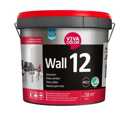 Wall 12 sienas krāsa, pusmatēta 4,8L - Image 1
