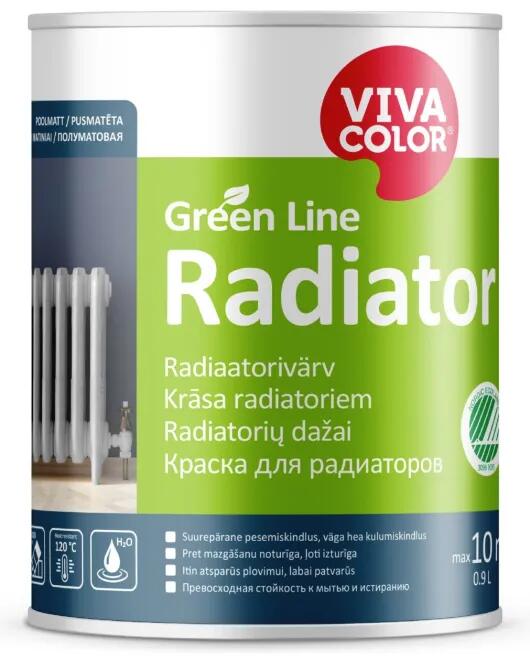 Radiator pusmatēta krāsa radiatoriem Green Line 0,225L - Image 1
