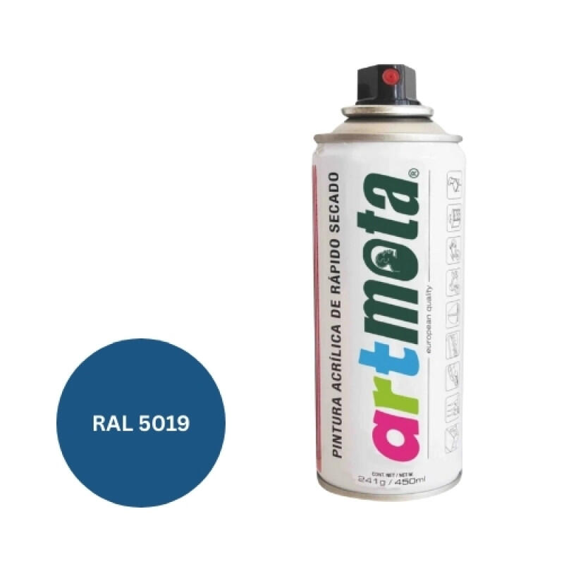 Akrila aerosola krāsa 450 ml, koblata zila, RAL5019 - Image 1