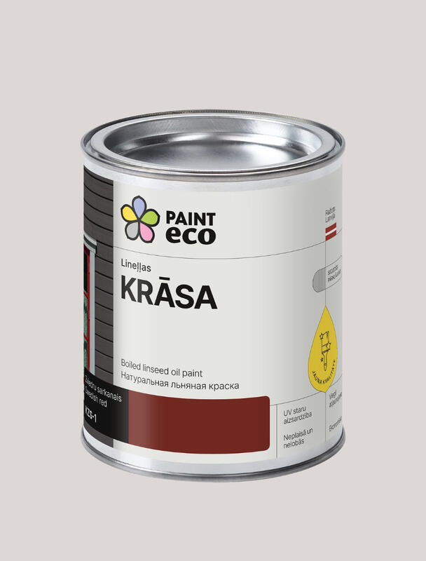 Lineļļas pernicas krāsa, tonis: Zviedru sarkanais 0,75L - Image 1