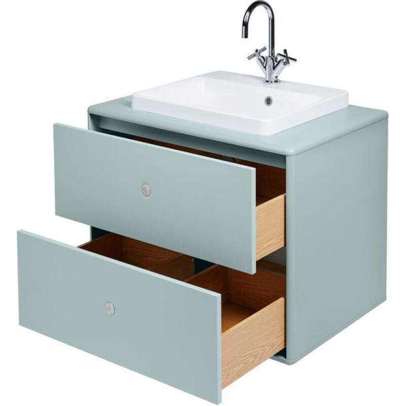 Tenzo Tom Tailor, vannas istabas skapītis, 80 × 49,5 × 62 cm, salvijas zaļš (Sage Green) - Image 1