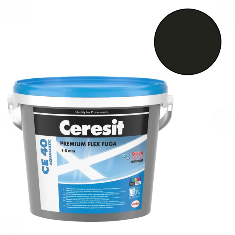 Ceresit CE 40 Elastīgs flīžu šuvotājs, ogļu melns (18), 5kg - Image 1