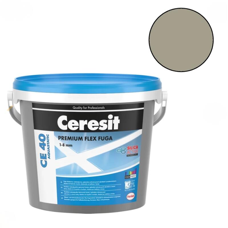 Ceresit CE 40 Elastīgs flīžu šuvotājs, cementa pelēks (12), 2kg - Image 1