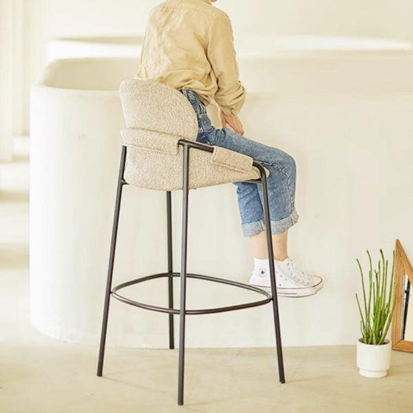 Tenzo Wing bāra krēsls, augstais ar atzveltni, gaiši pelēkbrūns (Pale Taupe) - Image 5