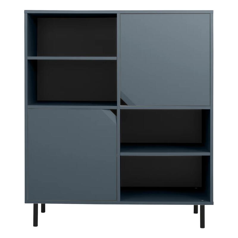 Tenzo Corner augstais skapis, 118,5 x 137 x 43 cm, matēti zils (Lake Blue) - Image 7