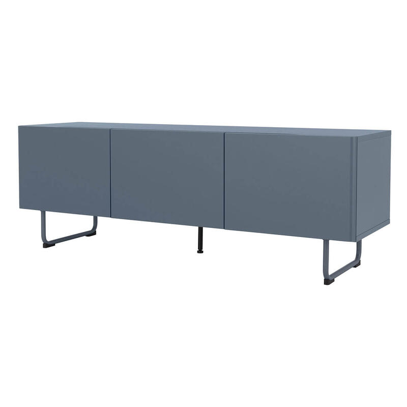 Tenzo Parma TV plaukts 146 x 51 x 43 cm, matēti zils (Lake Blue) - Image 6