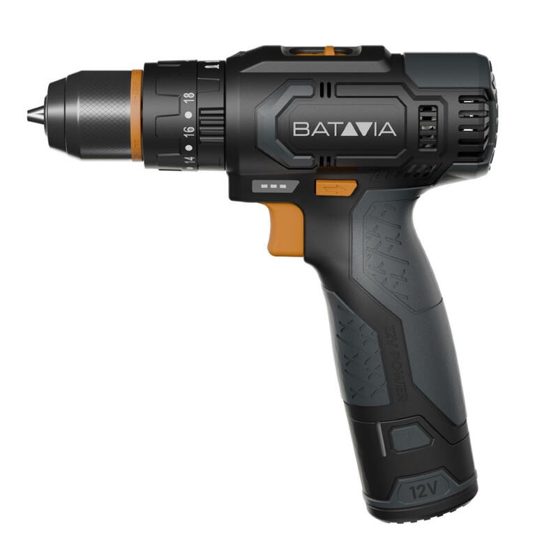 Batavia 12V akumulatora skrūvgrieznis, komplekts 2.0Ah akumulators + USB-C uzlādes kabelis - Image 1