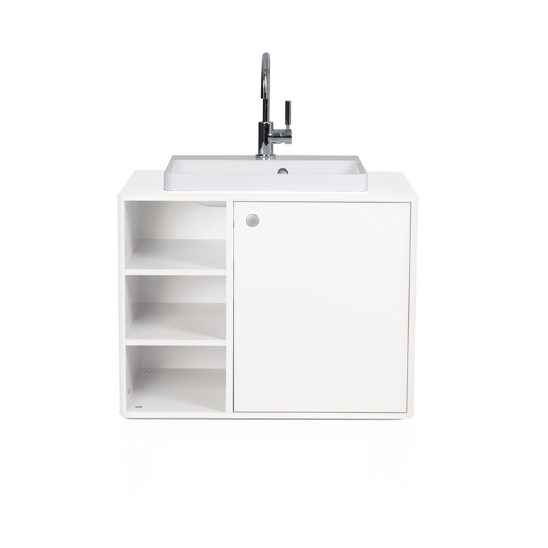 Tenzo Tom Tailor izlietnes skapītis + Izlietne DĀVANA 62 x 80 x 50 cm, balts (White) - Image 1