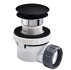 Izlietnes sifons ar izplūdi Quick Clac, 1¼ x 32 mm, matēts melns - Image 1