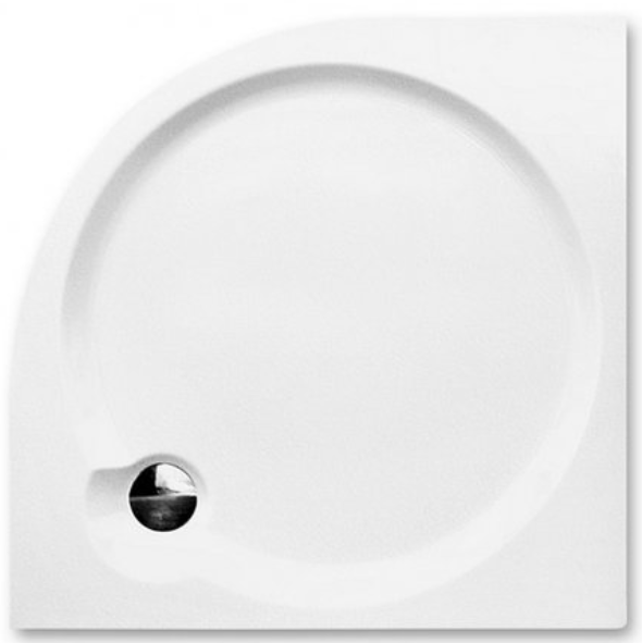 Dušas paliktnis Dream P, 900x900 mm, h=125 mm, r=550, ar sifonu, akrils, balts - Image 1