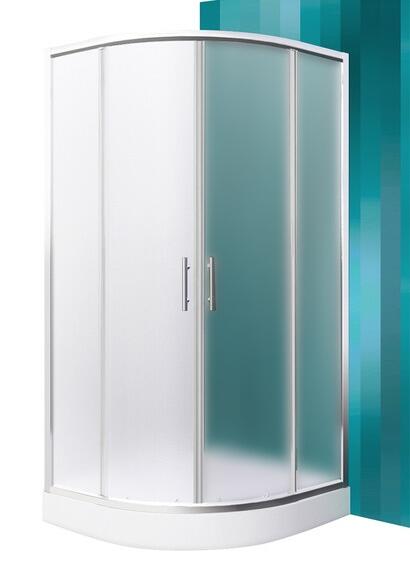Dušas stūris Houston Neo, 900x900 mm, h=1900, r=550, briliants/matēts stikls - Image 1