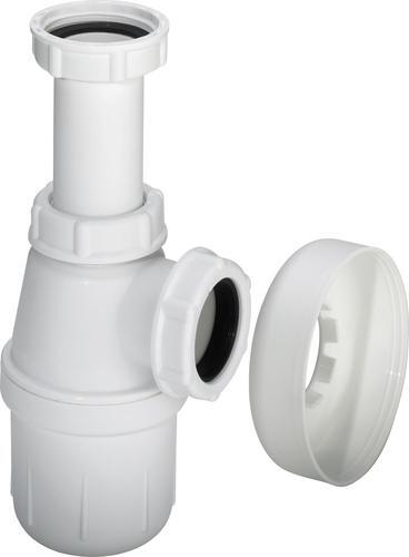 Izlietnes sifons, 1½ x 40 mm, bez noteces, plastmasa, balts - Image 1