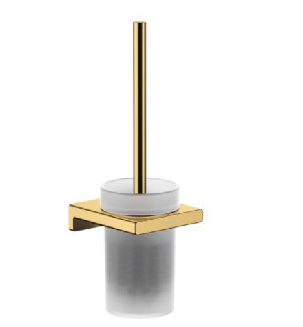 Tualetes birste ar turētāju AddStoris, polished gold optic - Image 1