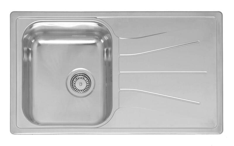 Virtuves izlietne  Diplomat 10 Eco (R), viena bļoda ar plauktu, 860x500 mm - Image 1