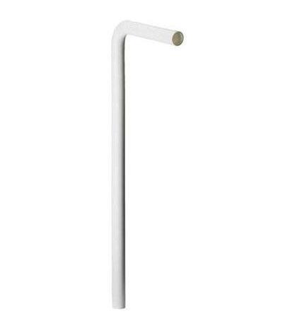 Sifona notece - līkums, d=40 mm, L1=220, L2=680 mm, plastmasa, balts - Image 1