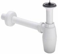 Izlietnes sifons ar izplūdi, 1¼ x 40mm, plastmasa, balts - Image 1
