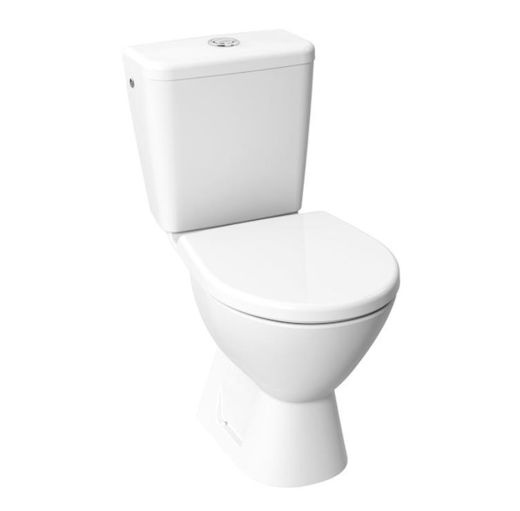 Pods Lyra Plus Basic Rimless, 360x635 mm, horizontāls izvads, pievads no apakšas, balts - Image 1