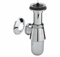Izlietnes sifons ar izplūdi, 1¼ x 32 mm, bez noteces, hromēts misiņš - Image 1