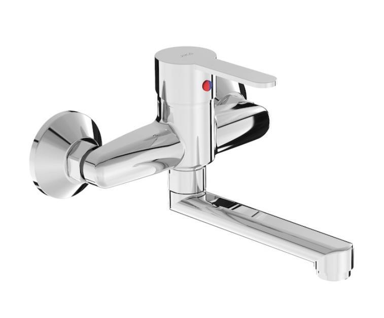 Virtuves izlietnes maisītājs Lyra Smart, no sienas, iztece 150 mm, hroms - Image 1