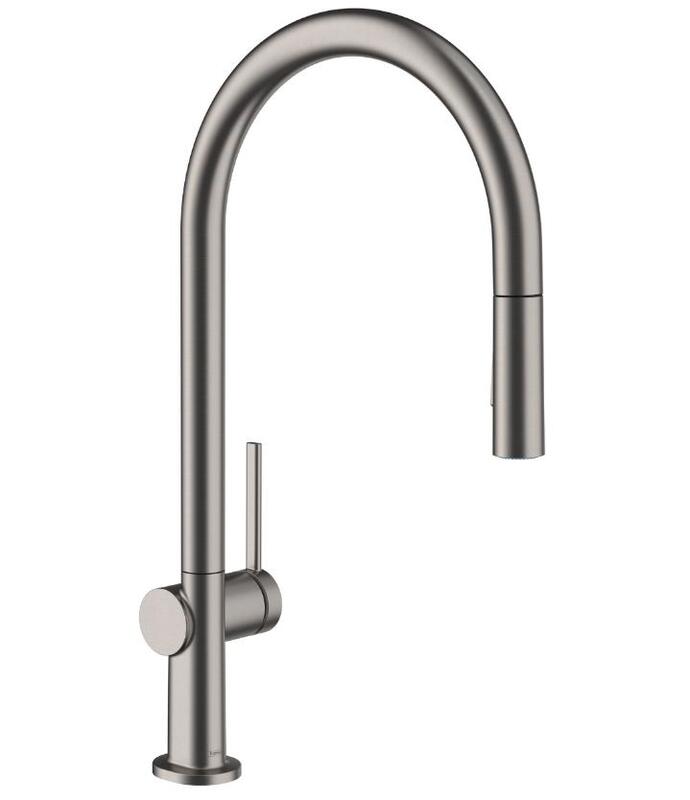 Virtuves izlietnes maisītājs ar izvelkamu dušu Talis M54 210 2jet, brushed black chrome + sBox - Image 1