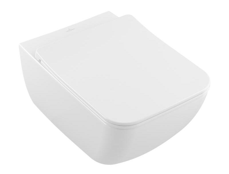 Pods ar QR/SC vāku Venticello Rimless, stiprināms pie sienas, 375x560 mm, SupraFix, DirectFlush, bal - Image 1