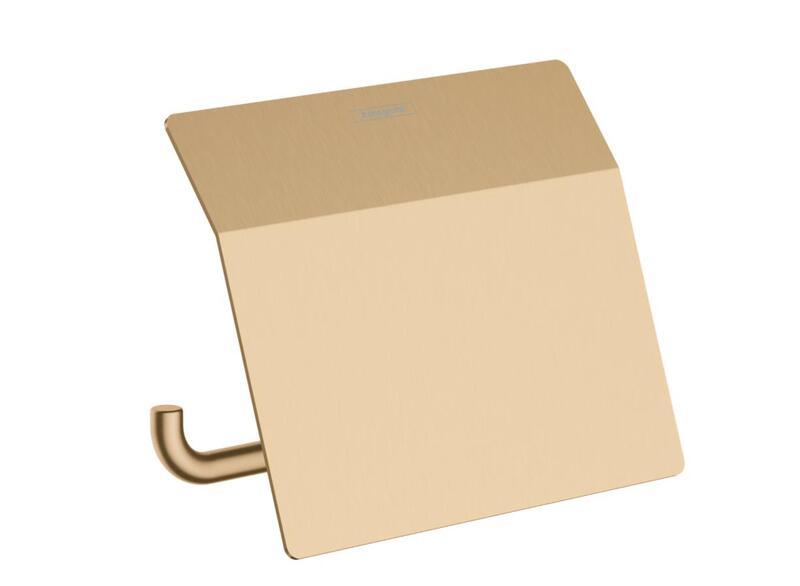 Tualetes papīra turētājs ar vāciņu AddStoris, brushed bronze - Image 1
