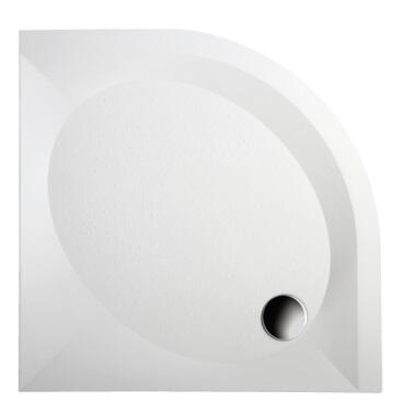 Dušas paliktnis Art, 900x900 mm, r=500, ar paneli, balts - Image 1