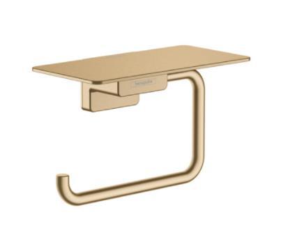 Tualetes papīra turētājs ar plauktiņu AddStoris, brushed bronze - Image 1