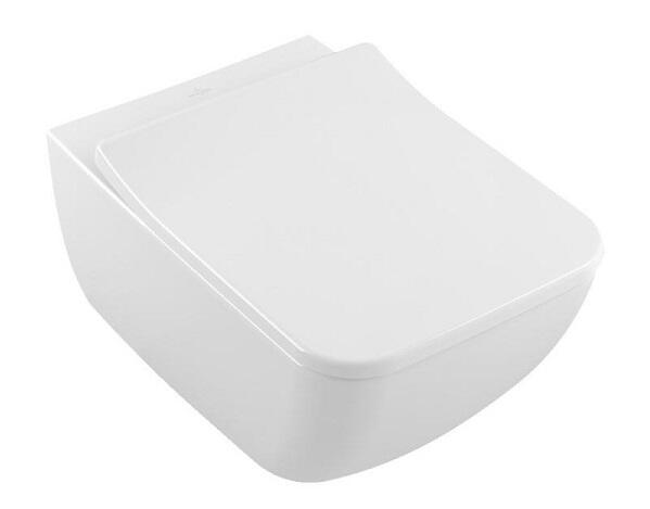 Pods ar QR/SC vāku Venticello Rimless, stiprināms pie sienas, 375x560 mm, SupraFix, DirectFlush, bal - Image 1