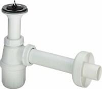 Izlietnes sifons ar izplūdi, 1¼ x 32 mm, plastmasa, balts # - Image 1