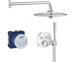 Iebūvējamā dušas termostata komplekts SmartControl Euphoria 260, ar 2 izejām, hroms - Image 1