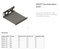 SMART 220 Alumīnija cokola profils 200mm (biezums 1,0mm) - Thumbnail 2