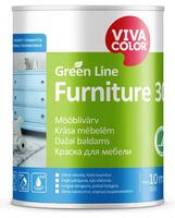 Furniture 30 pusmatēta krāsa mēbelēm Green Line 0,225L