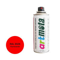 Akrila aerosola krāsa 450 ml, flouriscenta sarkana, RAL3024