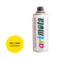 Akrila aerosola krāsa 450 ml, flouriscenta dzeltena, RAL1026