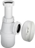 Izlietnes sifons, 1½ x 40 mm, bez noteces, plastmasa, balts