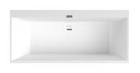 Vanna Squaro Edge 12 Duo, 1800x800 mm, ar sifonu, ar kājām, balta Quaryl®