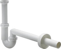 Izlietnes sifons, 1¼ x 32 mm, plastmasa, balts