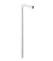 Sifona notece - līkums, d=32 mm, L1=220, L2=680 mm, plastmasa, balts
