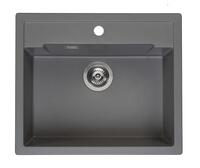 Virtuves izlietne Amsterdam 54 Tapwing, viena bļoda, 600x510 mm, grey silvery